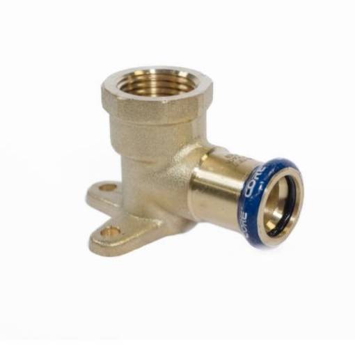 Picture of 15 x 1/2" CORE Copper Press Wallplate Elbow WRAS