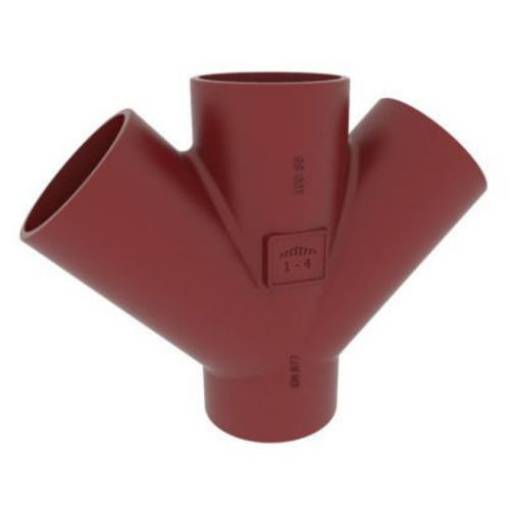 Picture of 150mm x 150mm x 45 Deg Double Branch Plain EF010