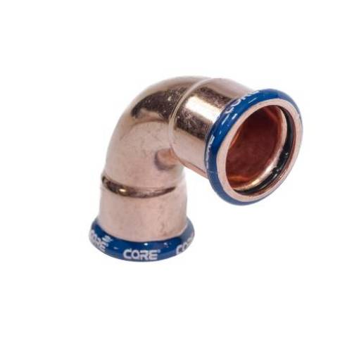 Picture of 15mm CORE Copper Press 90 Elbow WRAS 