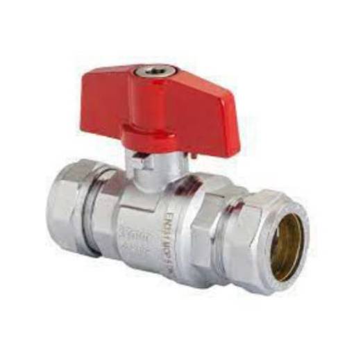 Picture of 15mm SBS800 Comp Ball Valve Red T Handle WRAS