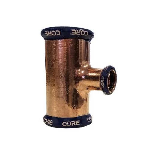 Picture of 22 x 15 CORE Copper Press Red Branch Tee WRAS