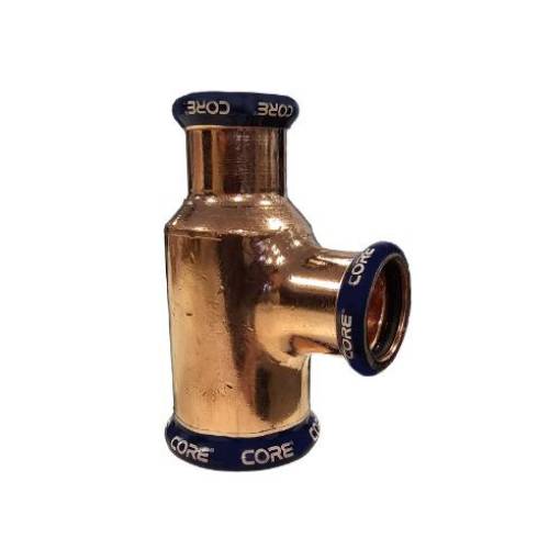 Picture of 28x22x22 CORE Copper Press Reducing Branch/End Tee WRAS