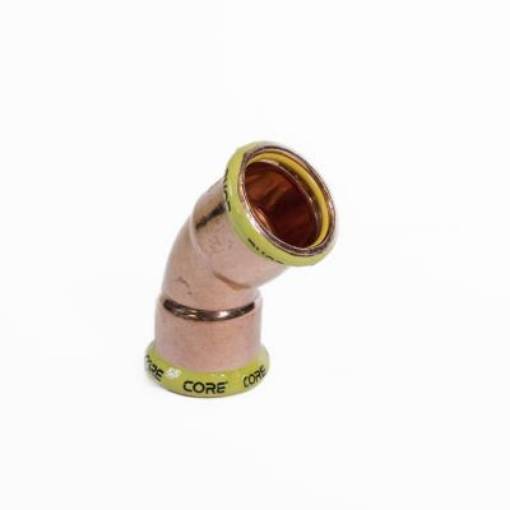 Picture of 35mm CORE Copper Press 45 Elbow *GAS*