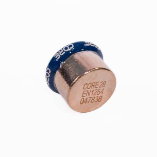 Picture of 35mm CORE Copper Press Stop End WRAS