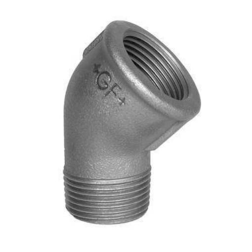 Picture of 20nb Galv Mall 45Deg M & F Elbow