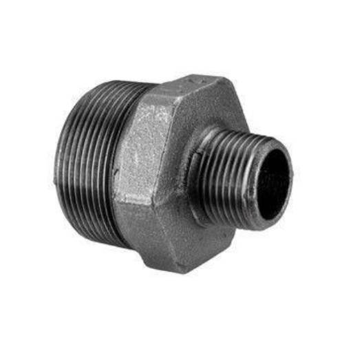 Picture of 50x40 Blk Mall Reducing Hex Nipple 145