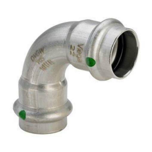 Picture of 22mm Sanpress Inox Elbow 90Deg S/S 2316