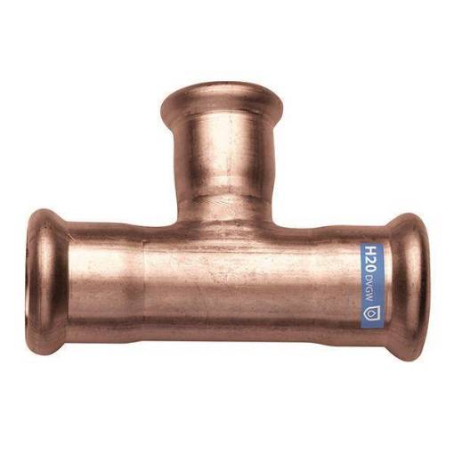 Picture of 22x22x28 Copper Press Reducing Tee 9131 WRAS