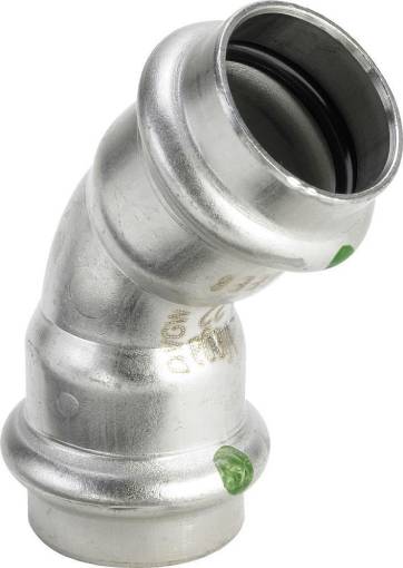 Picture of 54mm Sanpress Inox M/F Elbow 45Deg S/S 23261