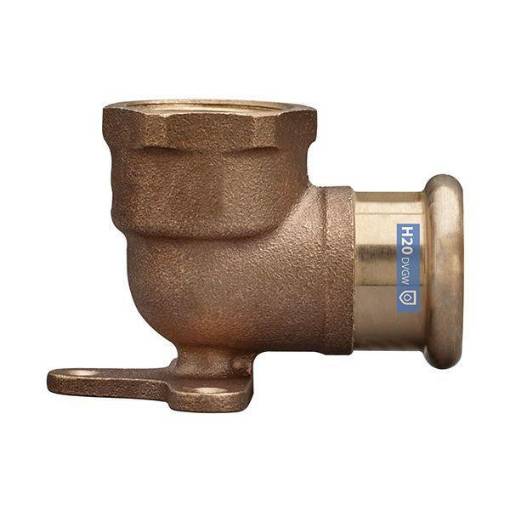 Picture of 15 x 1/2" Copper Press Wallplate Elbow WRAS