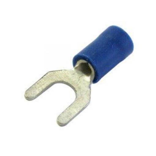 Picture of 4.3mm Blue Fork Terminal
