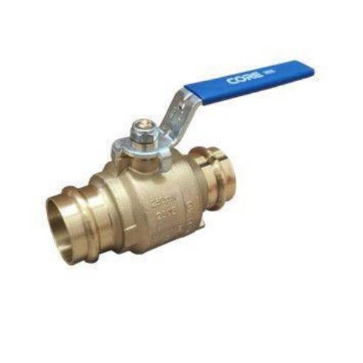 Picture of 22mm CORE171 DZR WRAS Press Fit Ends Ball Valve Blue Lever 55