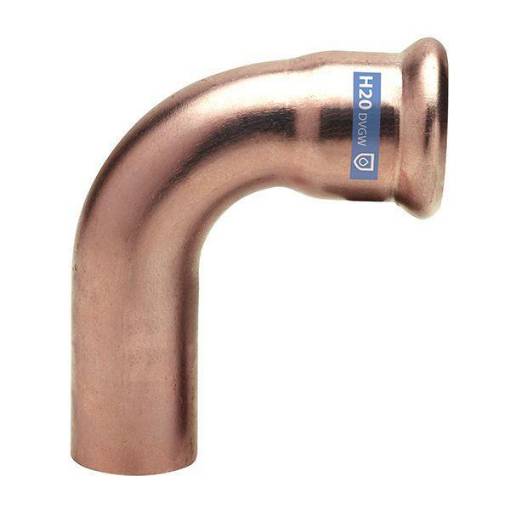 Picture of 67mm Copper Press 90 Elbow M/F 9001 WRAS  (Use 66.7mm Collar Compatible for Frabo & Xpress)