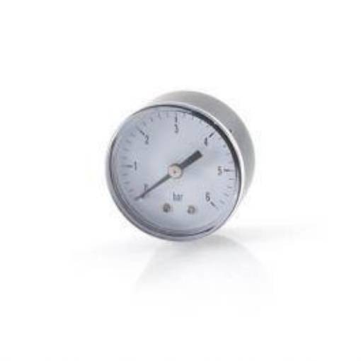 Picture of 4"Dial 3/8" BSP Blk&Chrome Back Entry Pressure Gauge 0-4 Bar