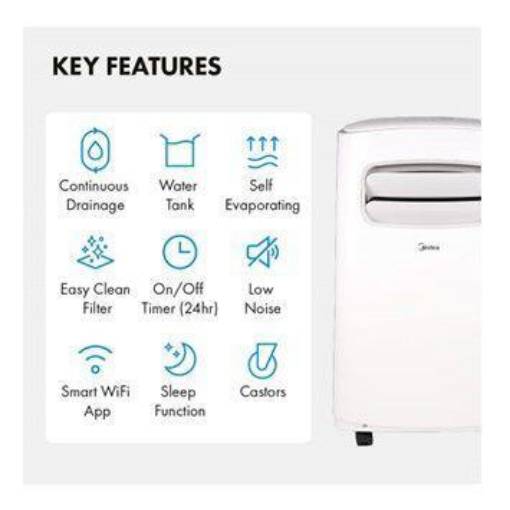 Picture of Comfee Air/Midea 2.5kW Wi-Fi Enabled Mobile AC Unit
