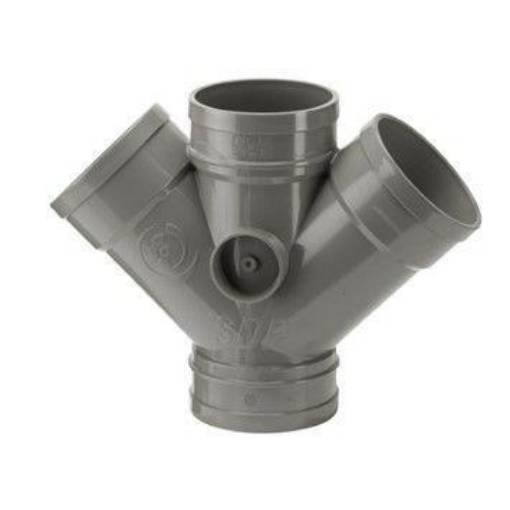 Picture of 110mm Double Branch(135 Deg) Grey