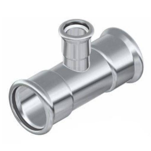Picture of 54mm x 15mm 316L Stainless *GAS* Press Red Tee 15