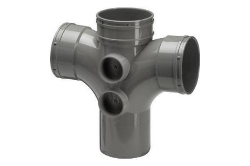 Picture of 110mm Skt Outlet Double Branch Grey